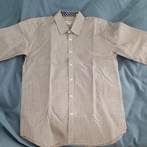 Jeremy Argyle Button Down Casual Dress Shirt Long Sleeved Large